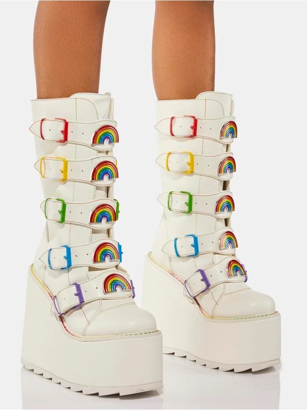 Y.R.U rainbow platform boots